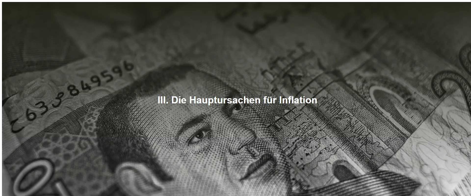 Die Hauptursachen für Inflation